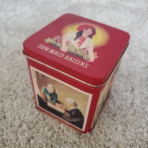 Raisins Red Tin Box